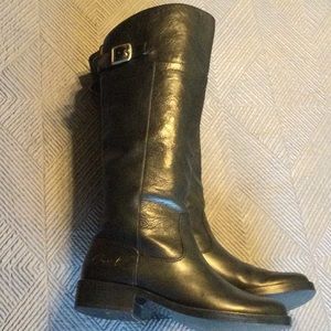 Coach Black Leather Winter Boots
